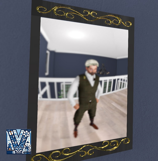 Second Life Marketplace PBR Gold Trim Mirror